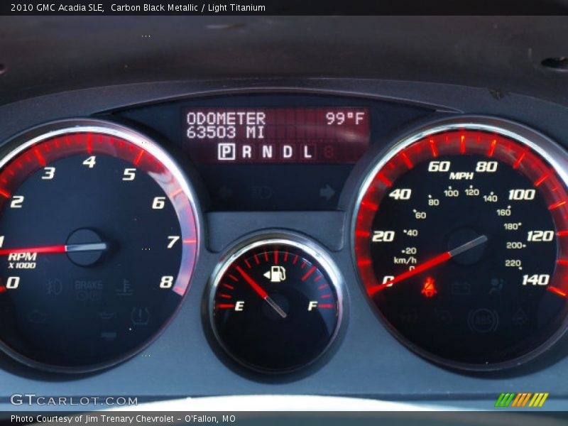 Carbon Black Metallic / Light Titanium 2010 GMC Acadia SLE
