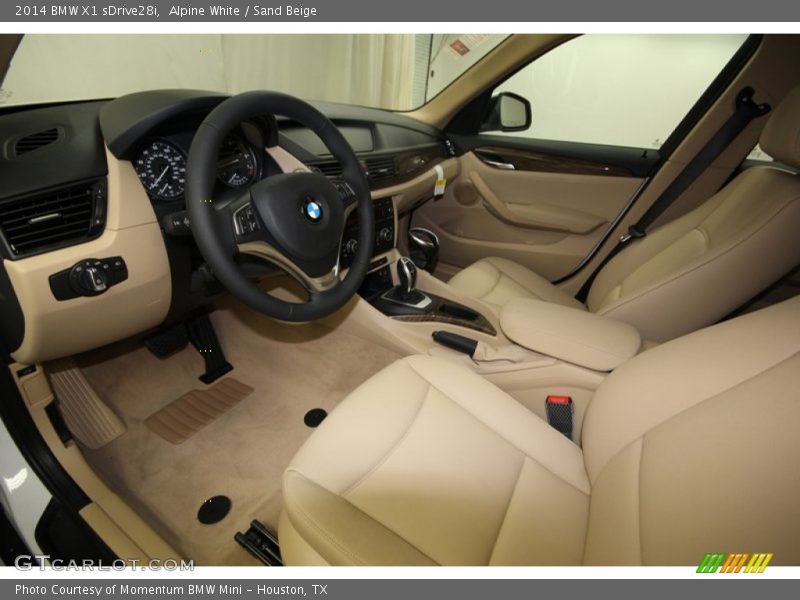 Alpine White / Sand Beige 2014 BMW X1 sDrive28i