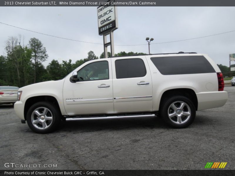 White Diamond Tricoat / Light Cashmere/Dark Cashmere 2013 Chevrolet Suburban LTZ