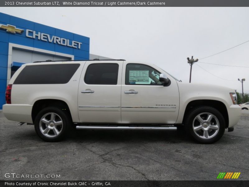 White Diamond Tricoat / Light Cashmere/Dark Cashmere 2013 Chevrolet Suburban LTZ