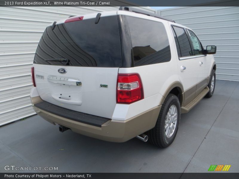 White Platinum Tri-Coat / Camel 2013 Ford Expedition XLT