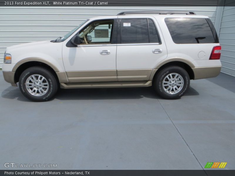 White Platinum Tri-Coat / Camel 2013 Ford Expedition XLT