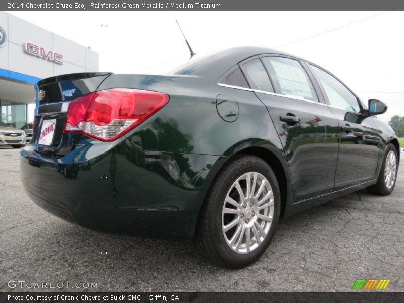 Rainforest Green Metallic / Medium Titanium 2014 Chevrolet Cruze Eco