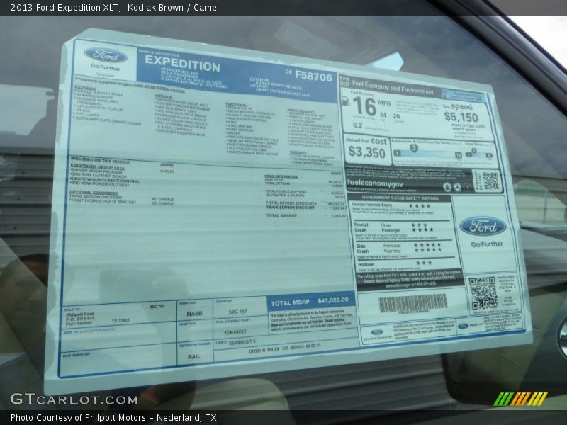 Kodiak Brown / Camel 2013 Ford Expedition XLT