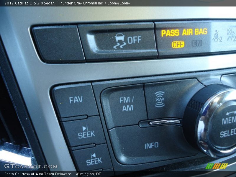 Thunder Gray ChromaFlair / Ebony/Ebony 2012 Cadillac CTS 3.0 Sedan