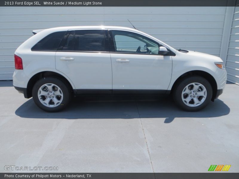 White Suede / Medium Light Stone 2013 Ford Edge SEL