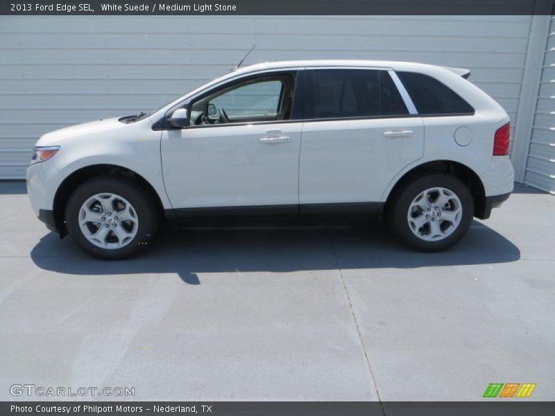 White Suede / Medium Light Stone 2013 Ford Edge SEL