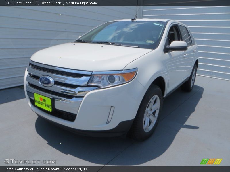 White Suede / Medium Light Stone 2013 Ford Edge SEL