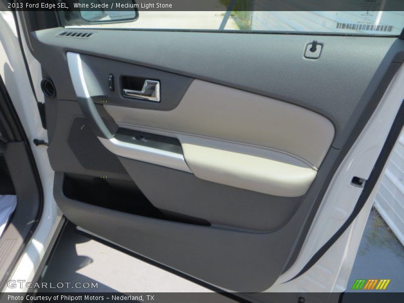 White Suede / Medium Light Stone 2013 Ford Edge SEL