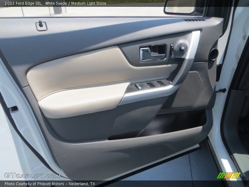 White Suede / Medium Light Stone 2013 Ford Edge SEL