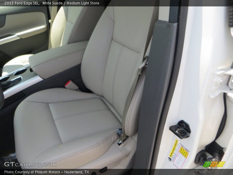White Suede / Medium Light Stone 2013 Ford Edge SEL