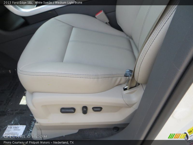 White Suede / Medium Light Stone 2013 Ford Edge SEL