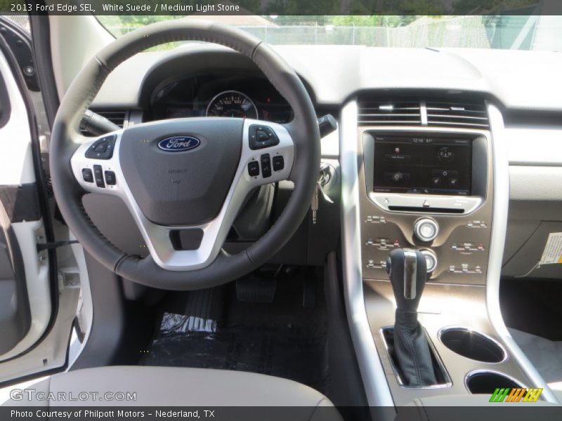 White Suede / Medium Light Stone 2013 Ford Edge SEL