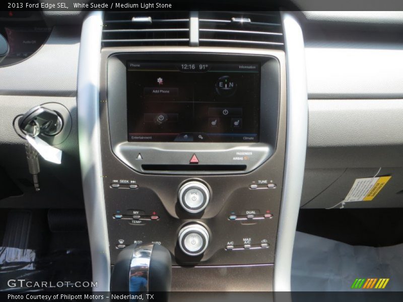 White Suede / Medium Light Stone 2013 Ford Edge SEL