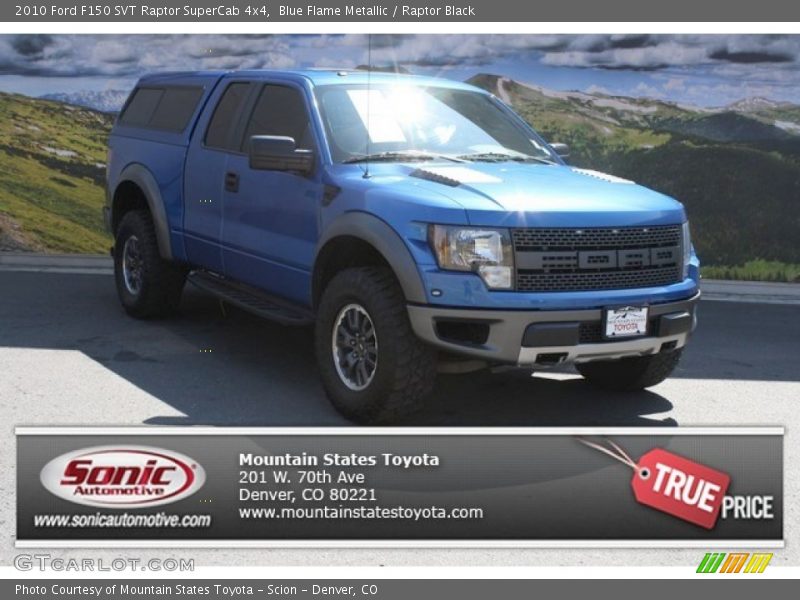 Blue Flame Metallic / Raptor Black 2010 Ford F150 SVT Raptor SuperCab 4x4