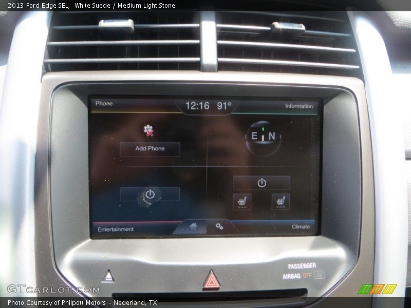 White Suede / Medium Light Stone 2013 Ford Edge SEL