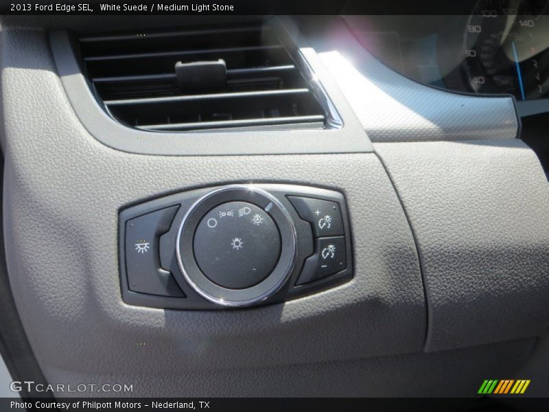 White Suede / Medium Light Stone 2013 Ford Edge SEL
