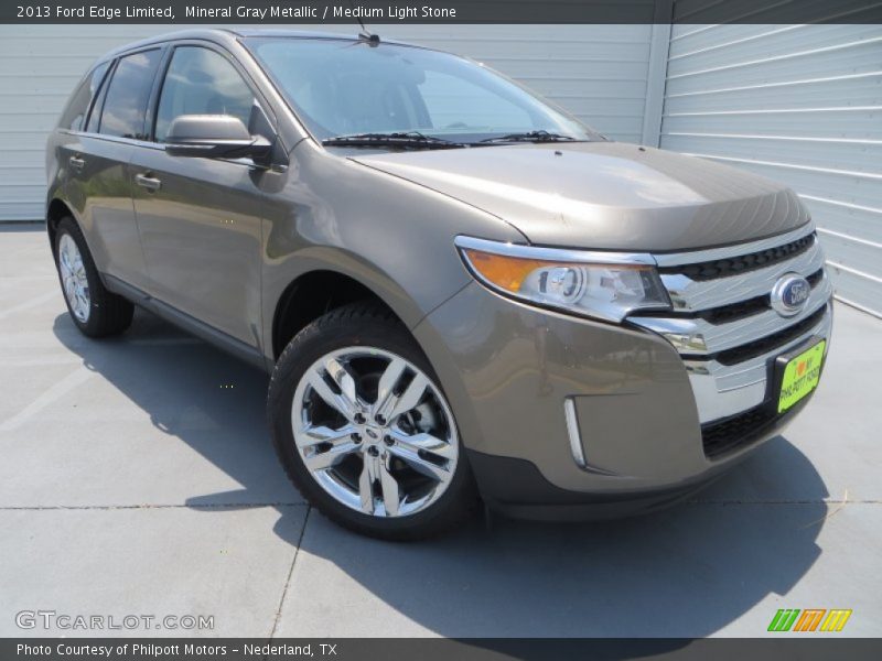 Mineral Gray Metallic / Medium Light Stone 2013 Ford Edge Limited
