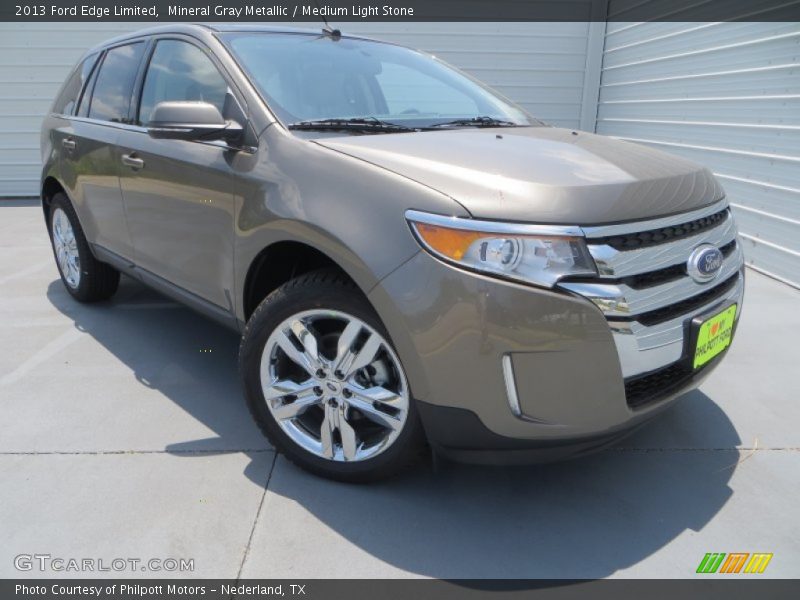 Mineral Gray Metallic / Medium Light Stone 2013 Ford Edge Limited