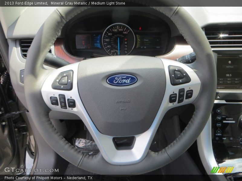 Mineral Gray Metallic / Medium Light Stone 2013 Ford Edge Limited