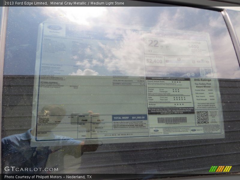 Mineral Gray Metallic / Medium Light Stone 2013 Ford Edge Limited