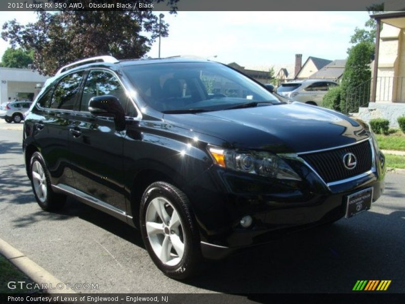 Obsidian Black / Black 2012 Lexus RX 350 AWD