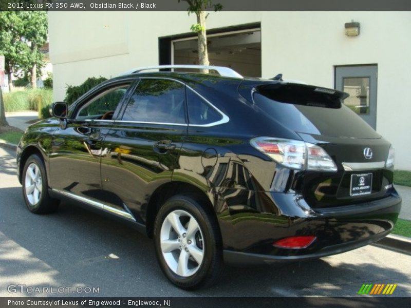 Obsidian Black / Black 2012 Lexus RX 350 AWD