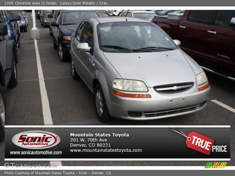 Galaxy Silver Metallic / Gray 2005 Chevrolet Aveo LS Sedan