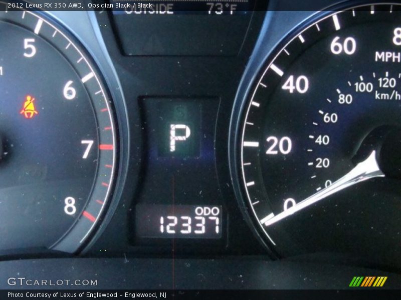 Obsidian Black / Black 2012 Lexus RX 350 AWD