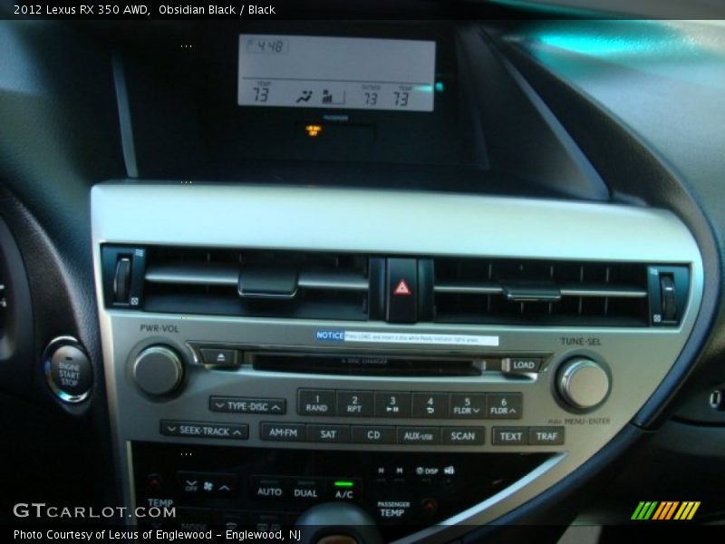 Obsidian Black / Black 2012 Lexus RX 350 AWD