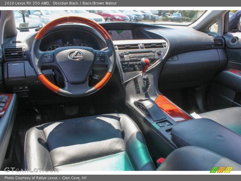 Obsidian Black / Black/Brown Walnut 2010 Lexus RX 350 AWD