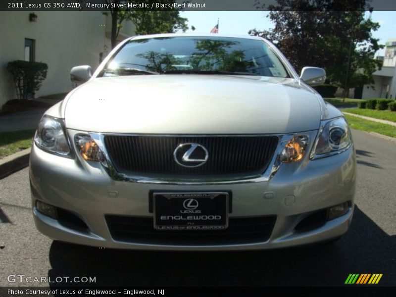 Mercury Silver Metallic / Black/Red Walnut 2011 Lexus GS 350 AWD