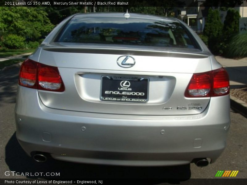 Mercury Silver Metallic / Black/Red Walnut 2011 Lexus GS 350 AWD