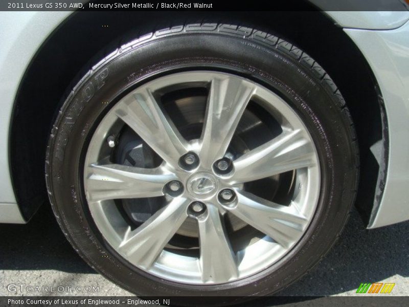 Mercury Silver Metallic / Black/Red Walnut 2011 Lexus GS 350 AWD