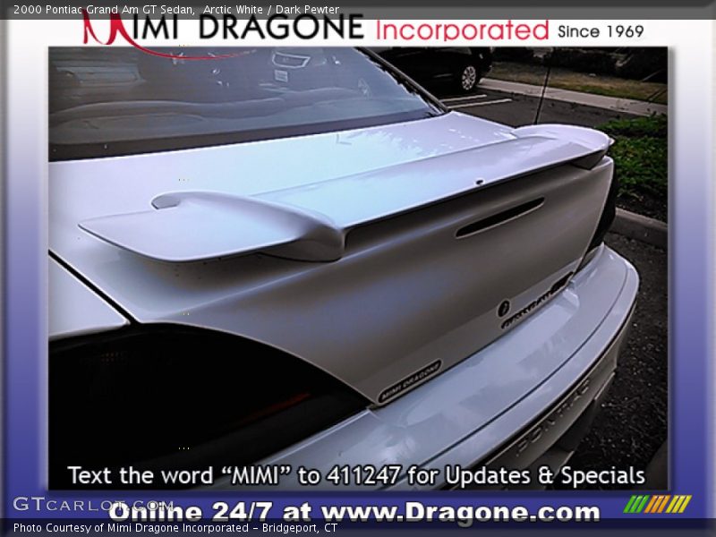 Arctic White / Dark Pewter 2000 Pontiac Grand Am GT Sedan