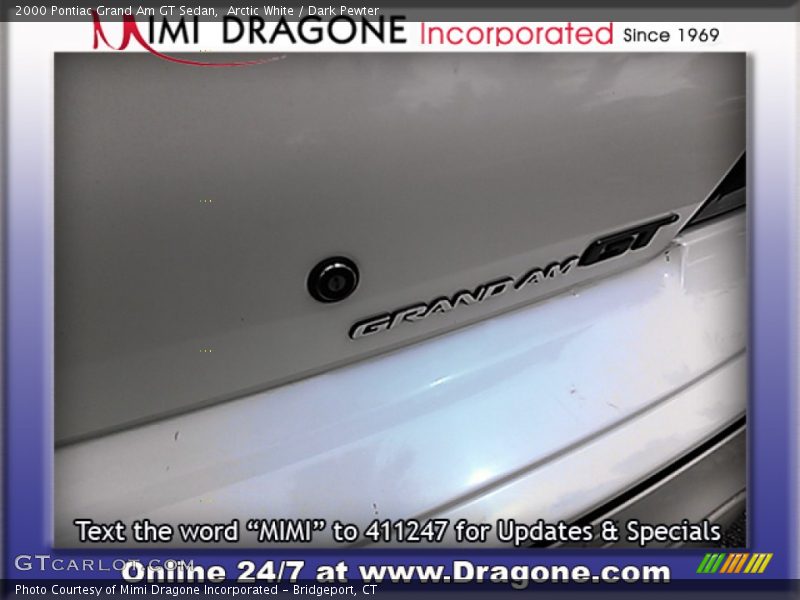 Arctic White / Dark Pewter 2000 Pontiac Grand Am GT Sedan
