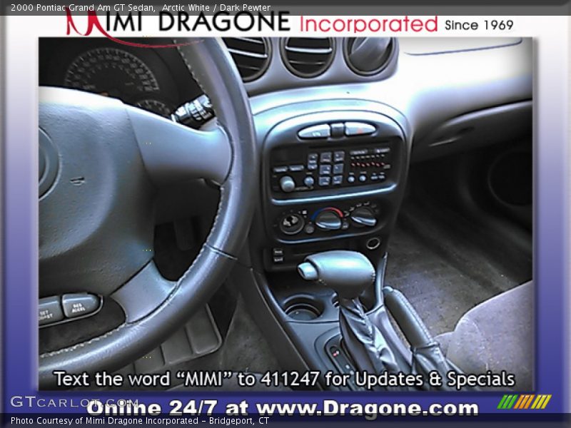 Arctic White / Dark Pewter 2000 Pontiac Grand Am GT Sedan