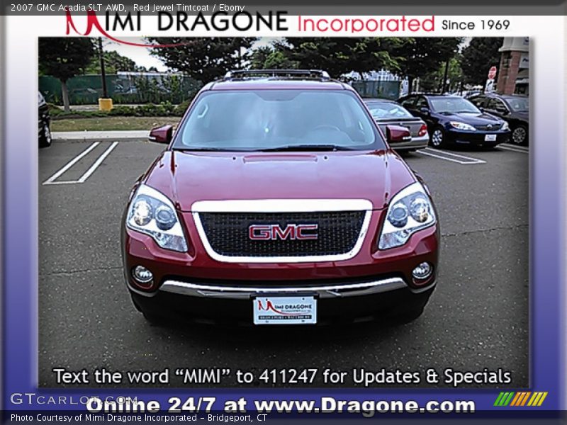 Red Jewel Tintcoat / Ebony 2007 GMC Acadia SLT AWD