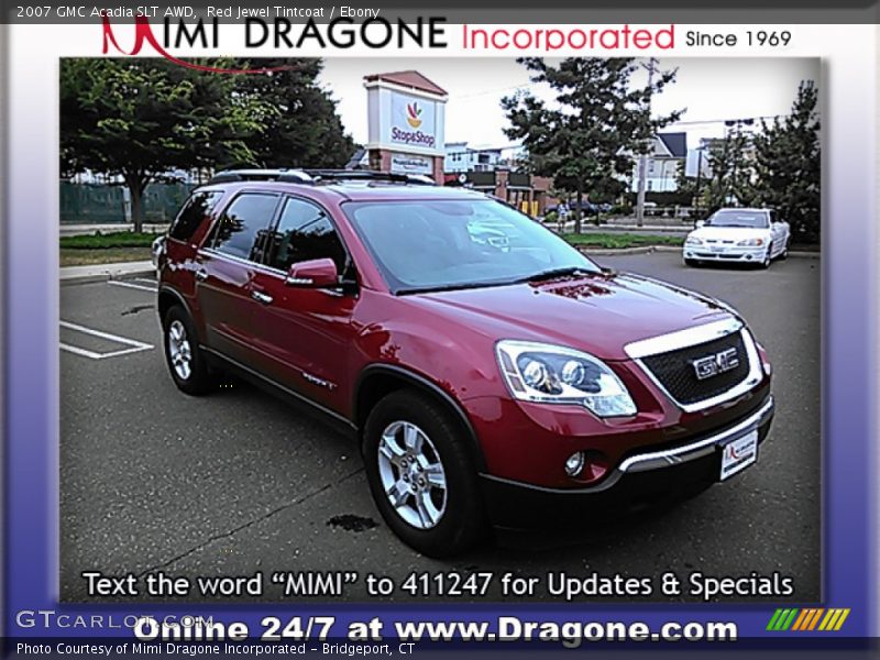 Red Jewel Tintcoat / Ebony 2007 GMC Acadia SLT AWD