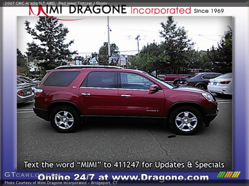 Red Jewel Tintcoat / Ebony 2007 GMC Acadia SLT AWD