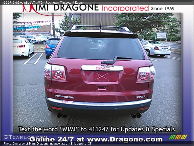 Red Jewel Tintcoat / Ebony 2007 GMC Acadia SLT AWD