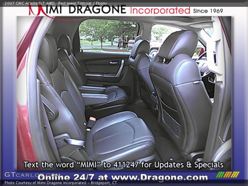 Red Jewel Tintcoat / Ebony 2007 GMC Acadia SLT AWD
