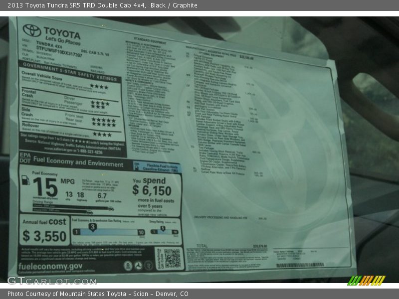 Black / Graphite 2013 Toyota Tundra SR5 TRD Double Cab 4x4