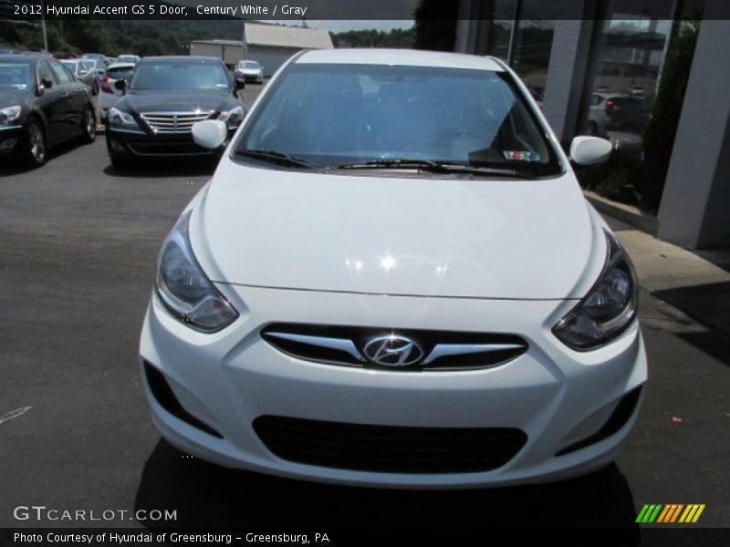 Century White / Gray 2012 Hyundai Accent GS 5 Door