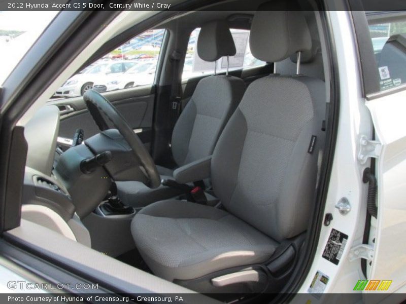 Century White / Gray 2012 Hyundai Accent GS 5 Door