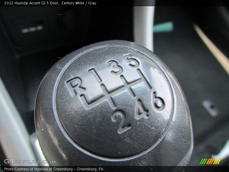 Century White / Gray 2012 Hyundai Accent GS 5 Door