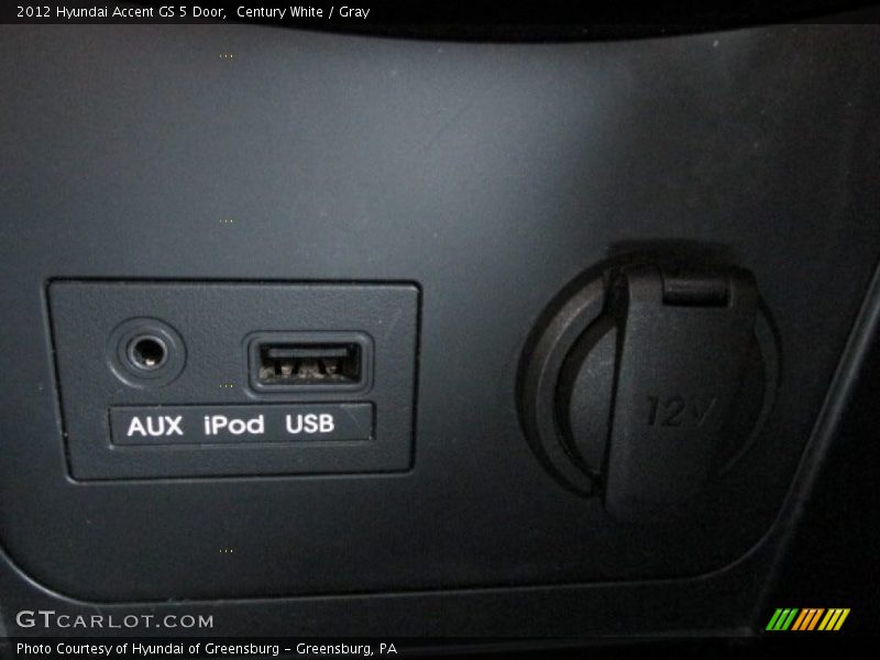 Century White / Gray 2012 Hyundai Accent GS 5 Door