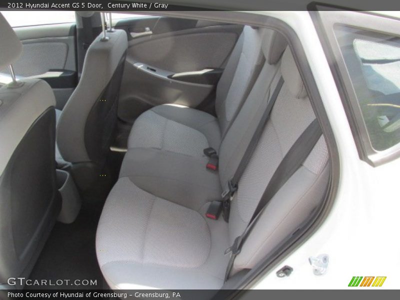 Century White / Gray 2012 Hyundai Accent GS 5 Door