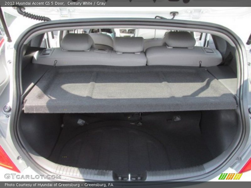 Century White / Gray 2012 Hyundai Accent GS 5 Door