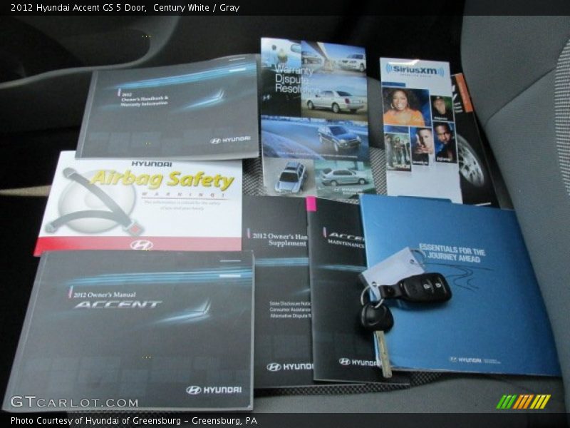 Century White / Gray 2012 Hyundai Accent GS 5 Door